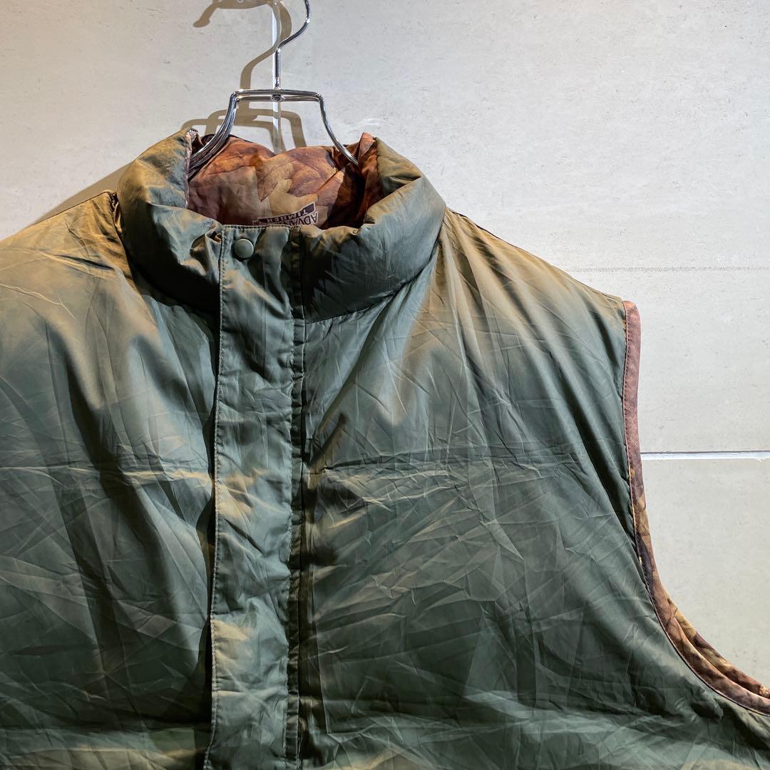 00s L.L.Bean リアルツリー リバーシブル ダウンベスト グリーン