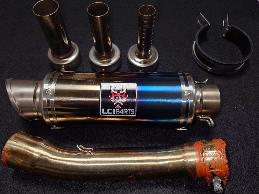 LCI PARTS ショートマフラー　CBR400r(nc56)バッフル2種付き