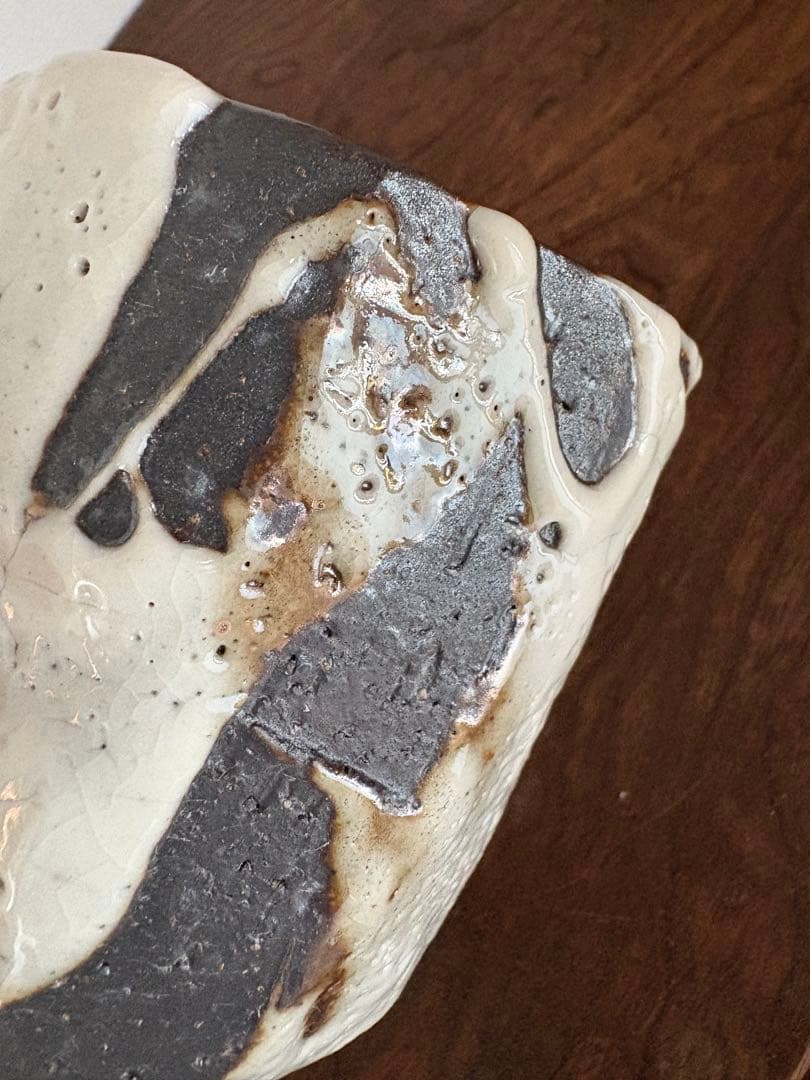 未使用品　松崎健　志埜打掛湯呑　共箱　初窯