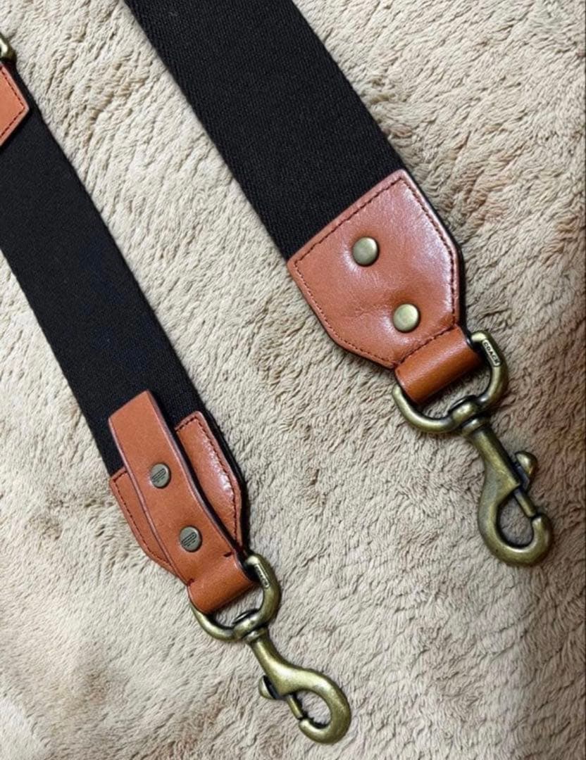 COACH レザーバッグ用 ショルダーストラップ キャンバス ゴールド金具 新品