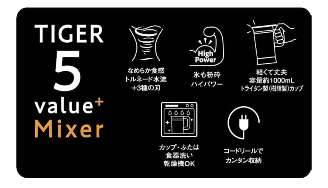 ⭐️新品⭐️タイガー　TIGER ミキサー 1000ml SKS-R100WS