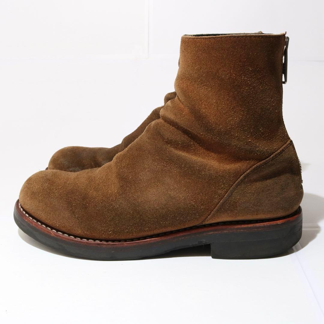 KADOYA エレファンタス バックジップブーツ スエード ビブラムソール E