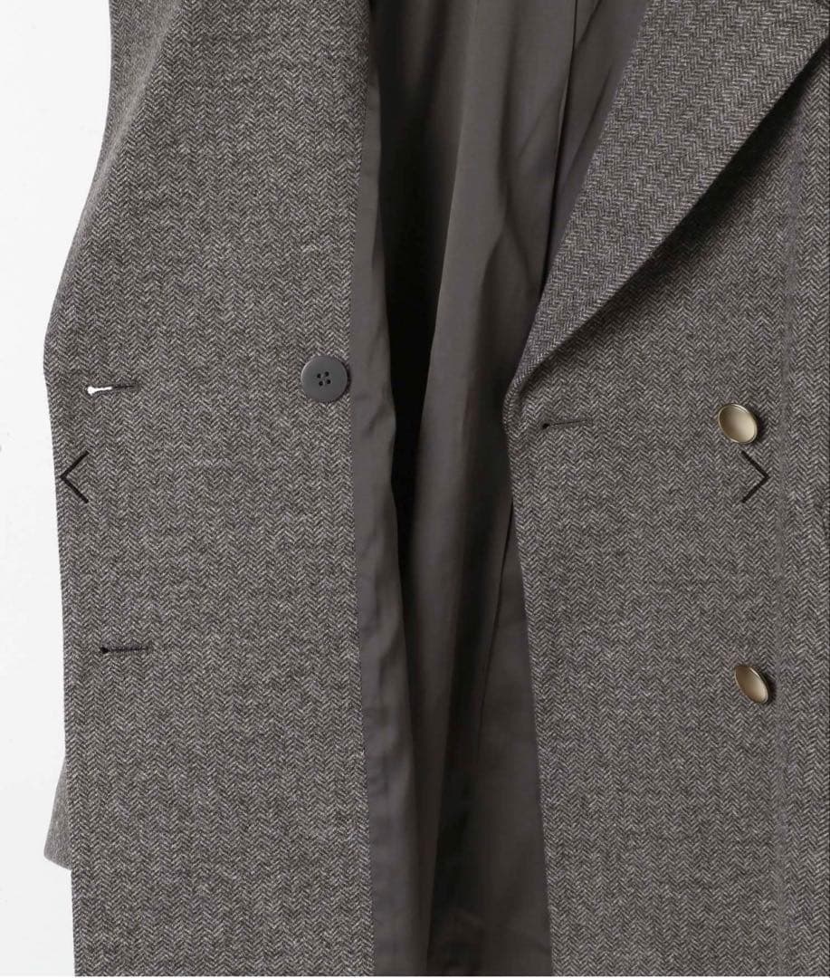 今期完売品★軽やかストレッチ襟2WAY ミドルコートL /GLOBAL WORK