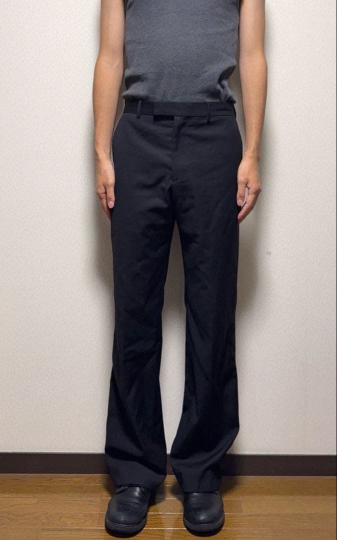 Sunflower バージンウール ストレート トラウザー　ブラック サイズ46