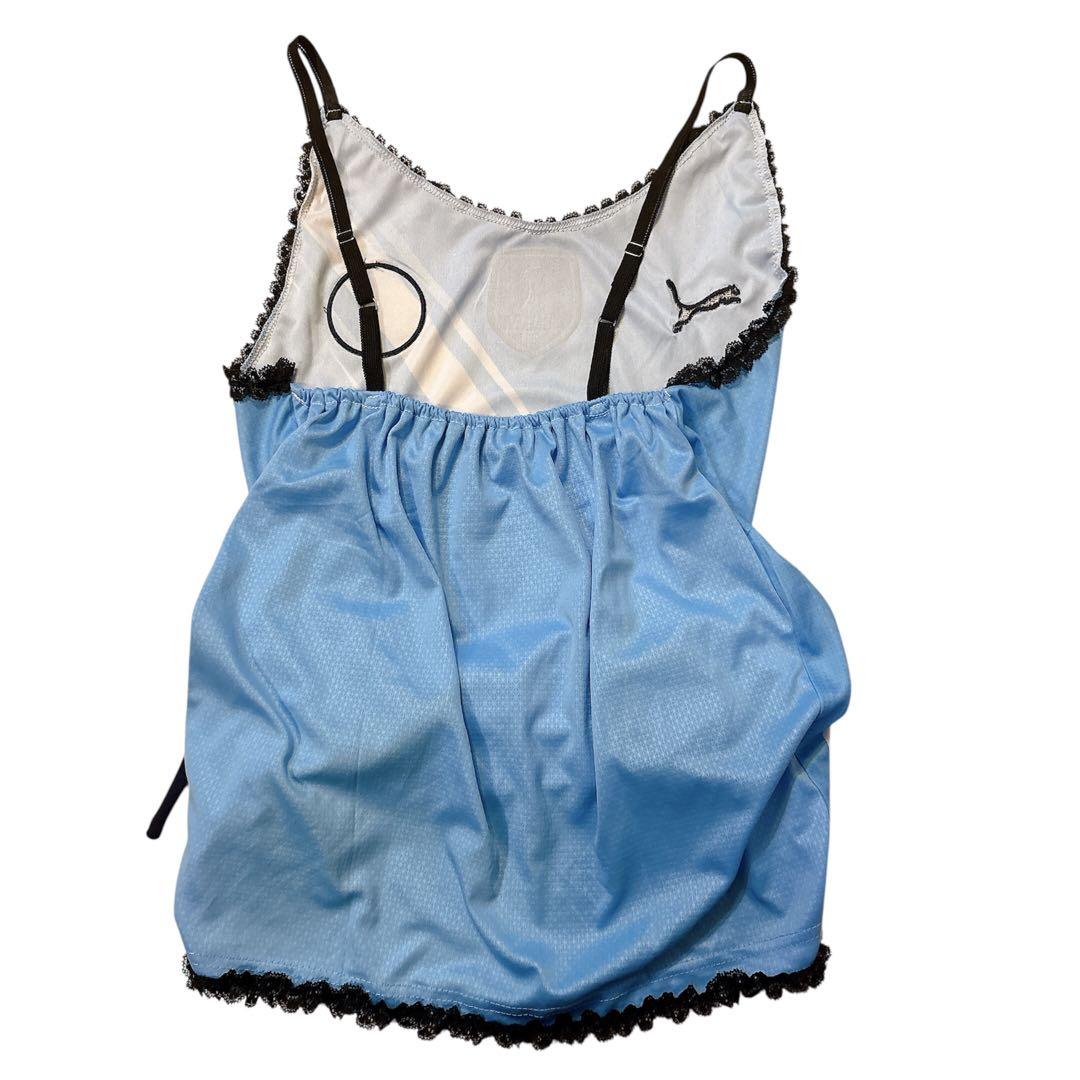 平成ギャル リメイク古着 y2k キャミソール ユニフォーム レース フリル