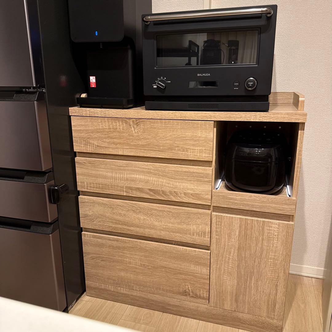 【2月28日発送予定】LOWYA(ロウヤ) キッチンボード　90幅　組立済み