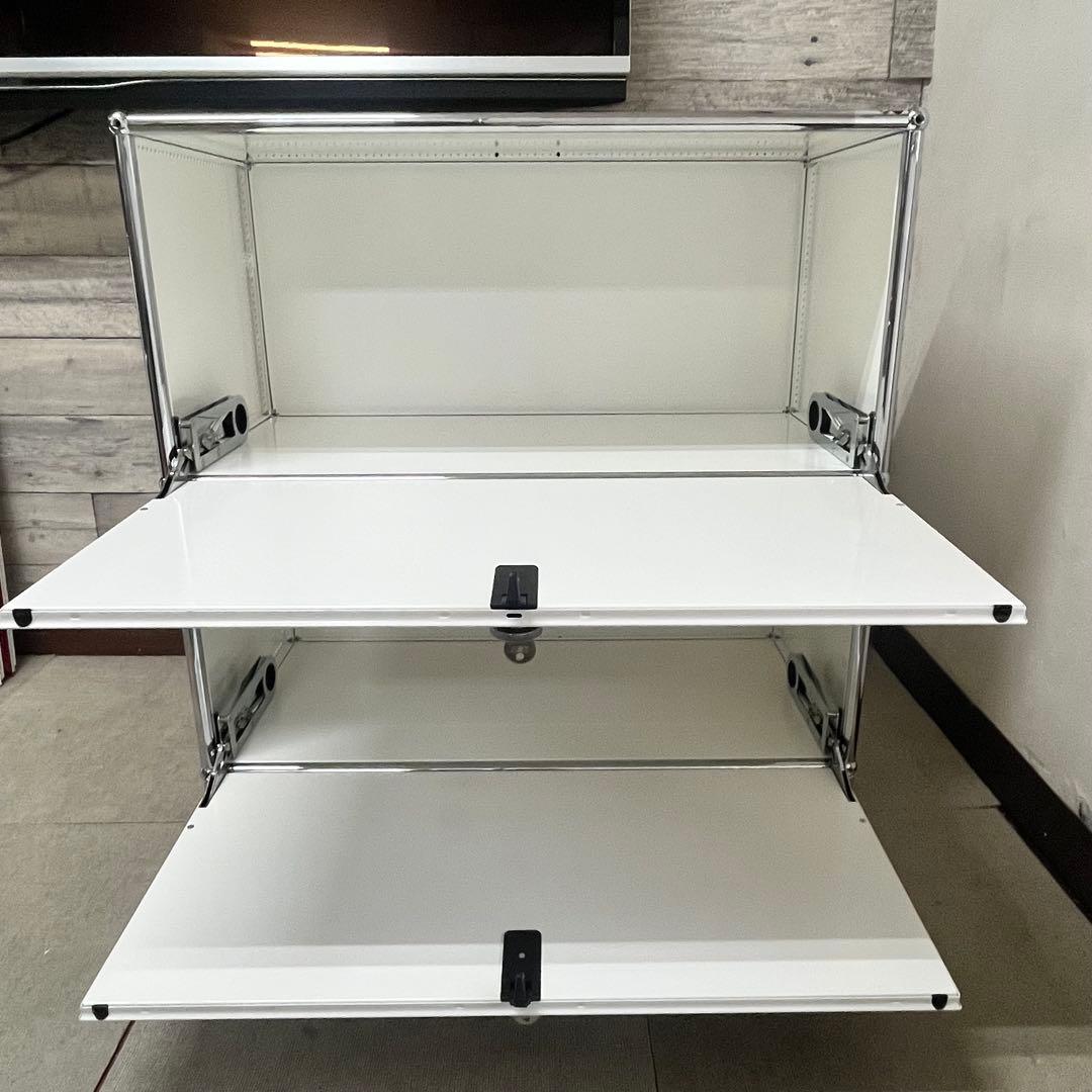 ★カルピス ★USMハラー １列３段 鍵付キャビDD/DD 色：白