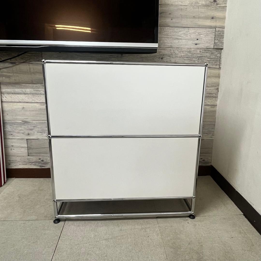 ★カルピス ★USMハラー １列３段 鍵付キャビDD/DD 色：白