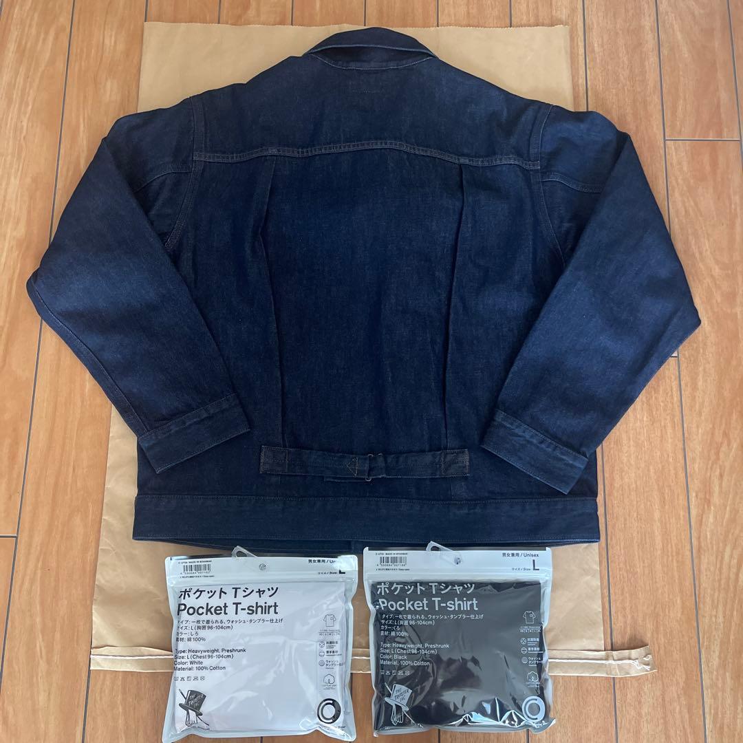 未使用品　ユニクロ　トラッカージャケットとトリップスターTシャツ白黒のセット売り