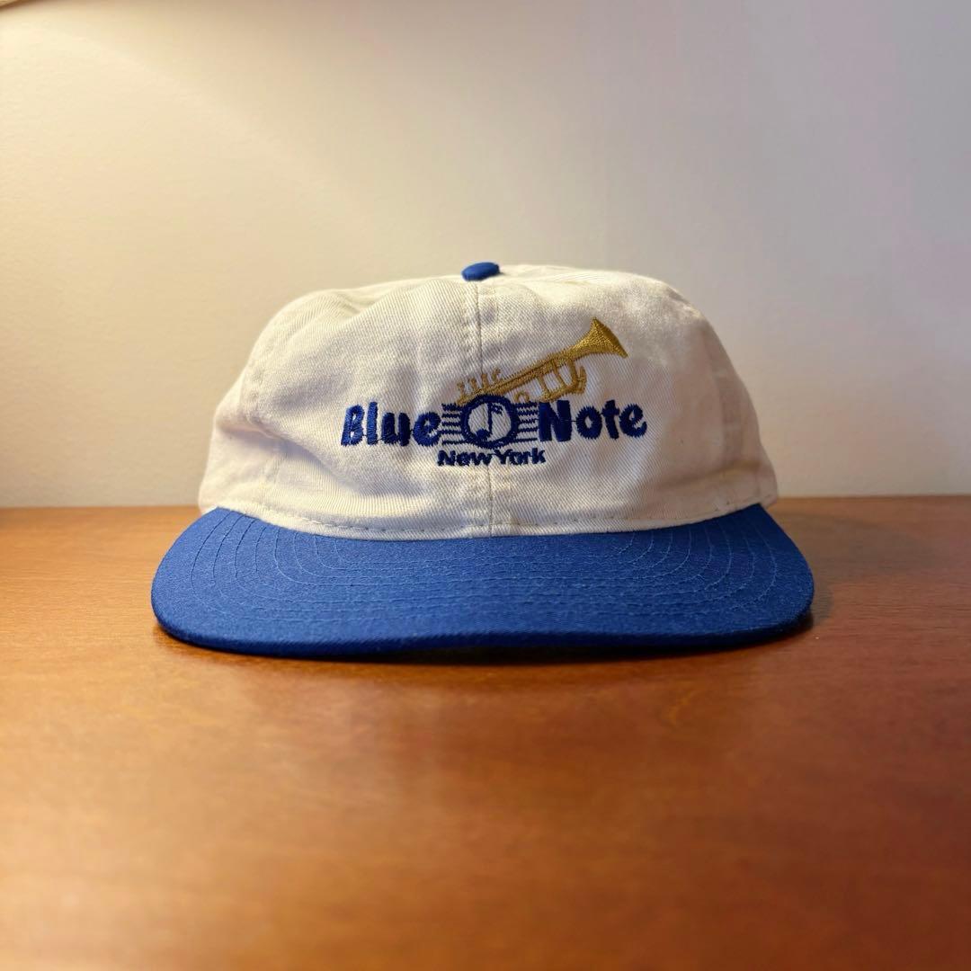 90s blue note 2トーンキャップ 刺繍ロゴキャップ スーベニア