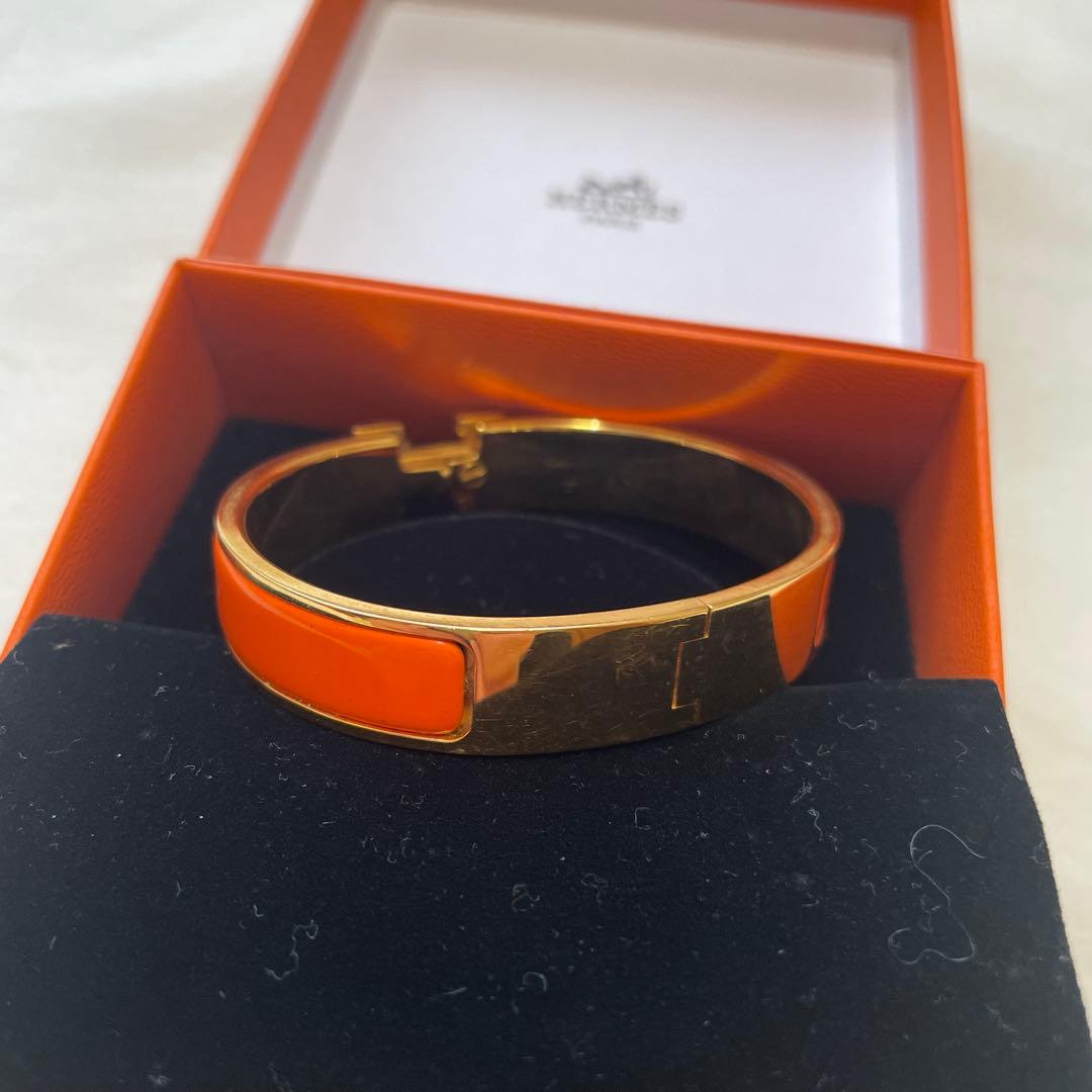 エルメス H型オレンジバングル