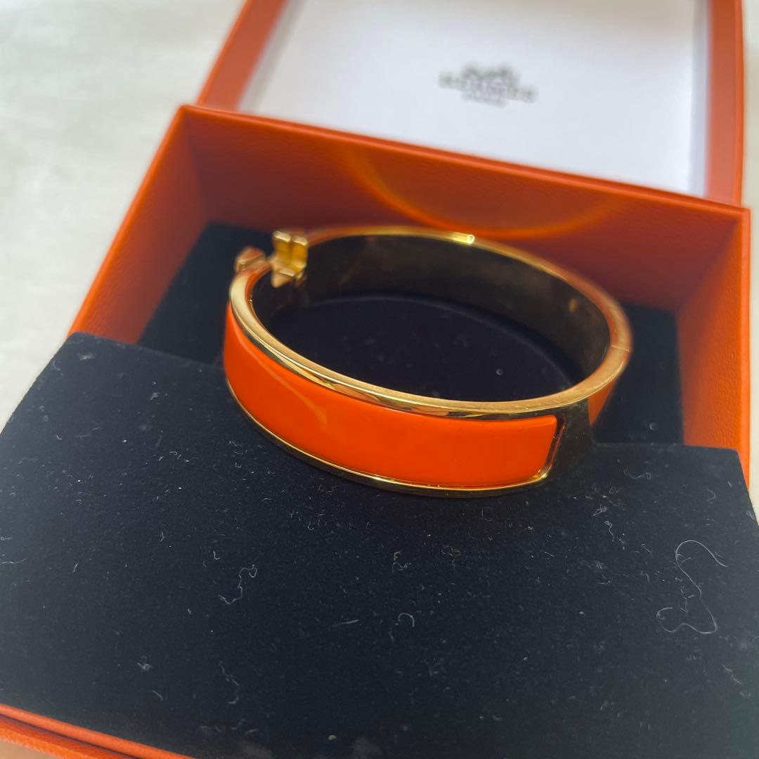 エルメス H型オレンジバングル