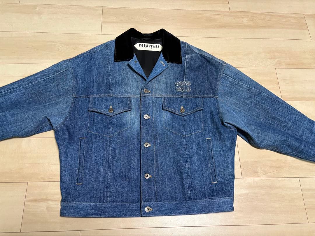 MIU MIU アップサイクルデニムジャケット 38 ミュウミュウ