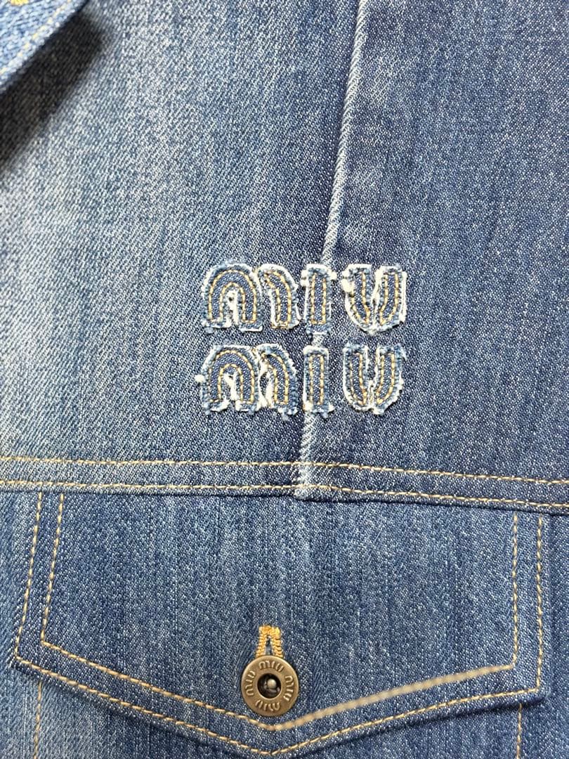 MIU MIU アップサイクルデニムジャケット 38 ミュウミュウ