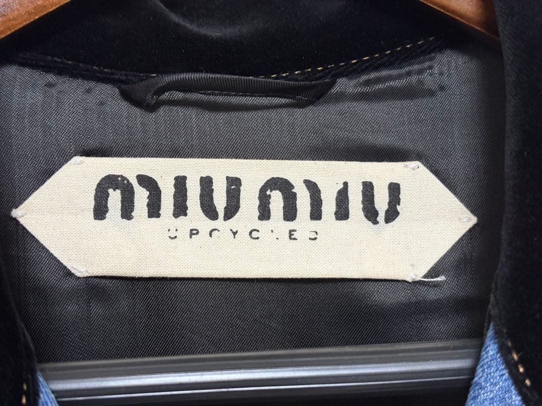 MIU MIU アップサイクルデニムジャケット 38 ミュウミュウ