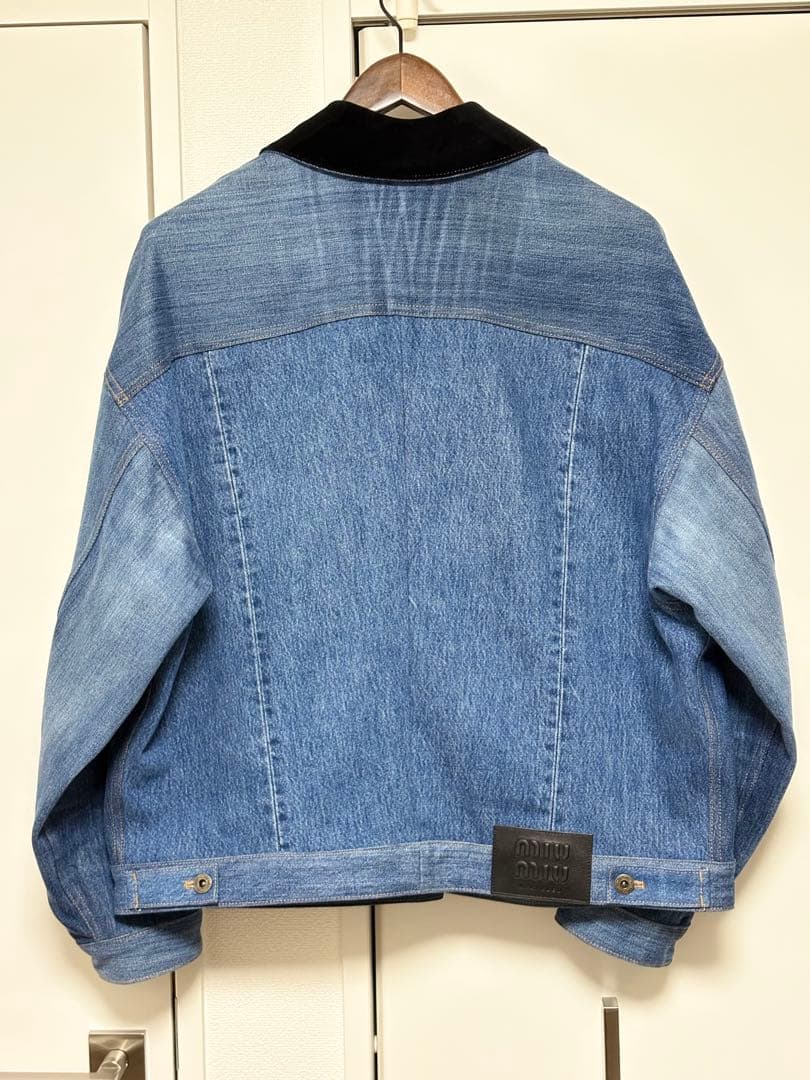 MIU MIU アップサイクルデニムジャケット 38 ミュウミュウ