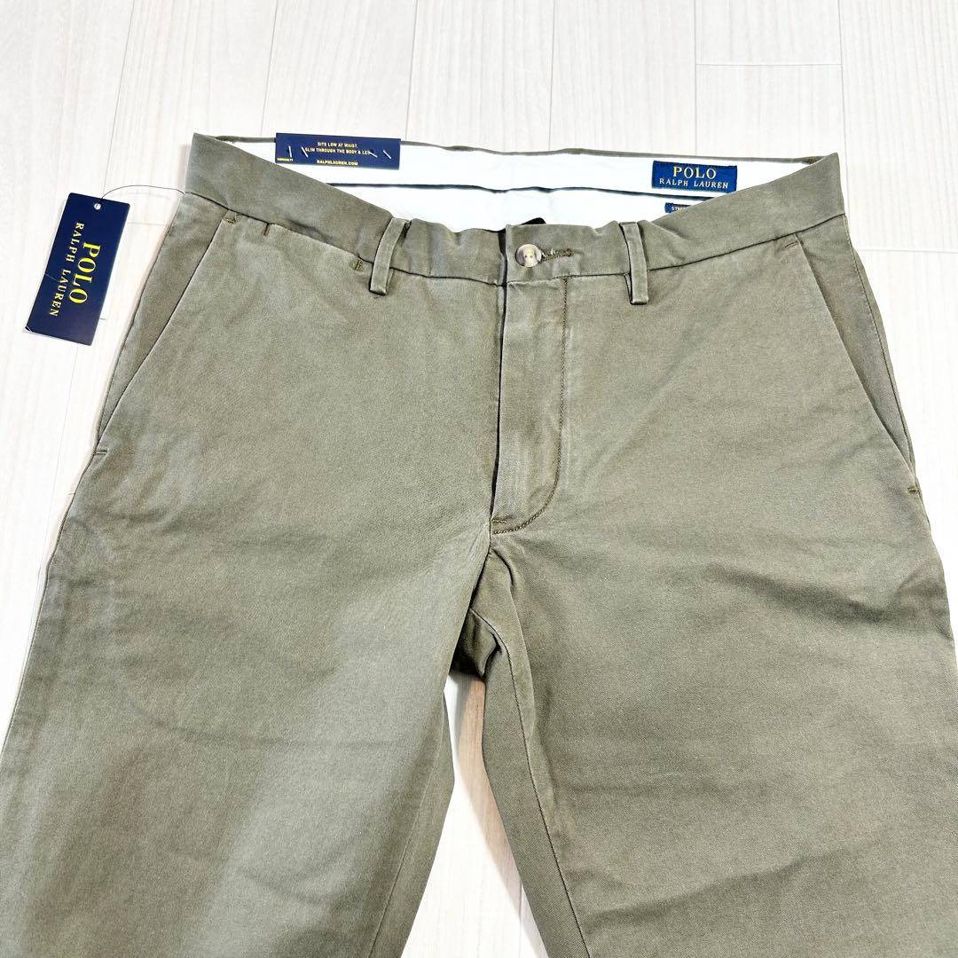 新品【PoloRalphLauren】ラルフローレンストレッチスリムフィットチノ