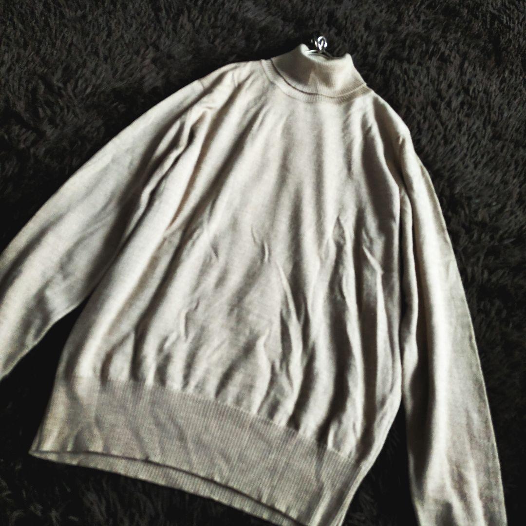 ジョンスメドレー セーター タートルネック ウール Lサイズ ハイゲージ 英国製