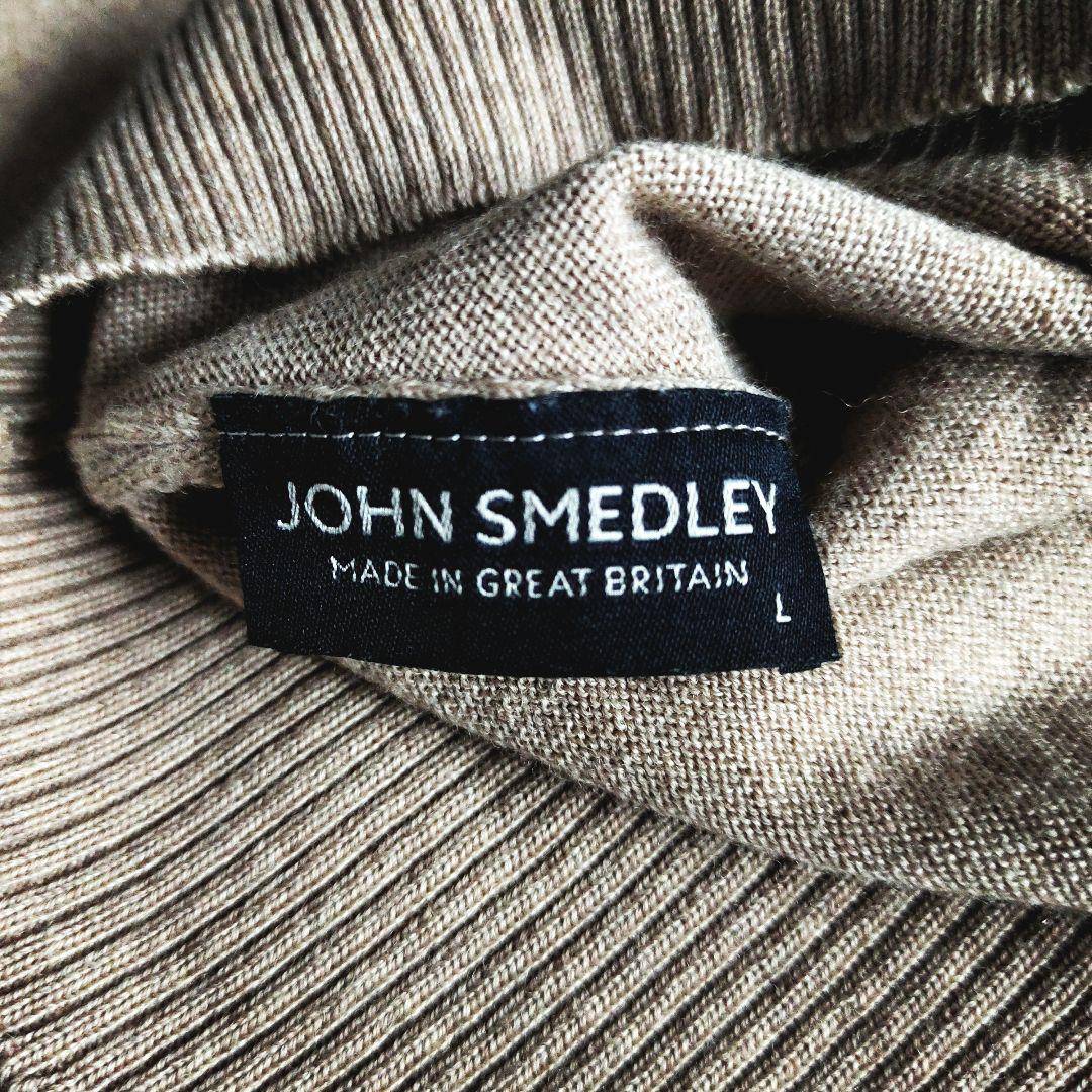 ジョンスメドレー セーター タートルネック ウール Lサイズ ハイゲージ 英国製