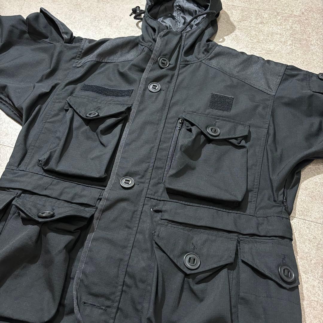 【極美品】イギリス軍型 リップストップ スモックパーカー 黒 SAS
