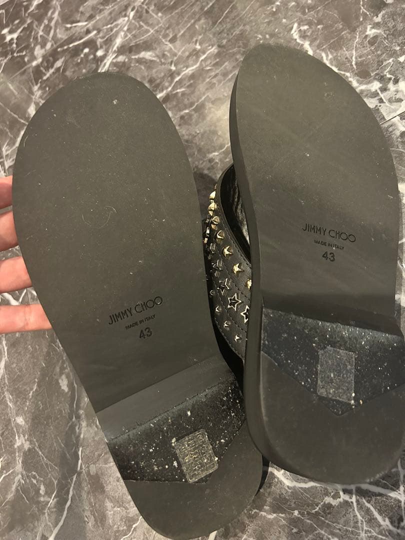 JIMMY CHOO スタッズ付きサンダル 43 （28センチ）