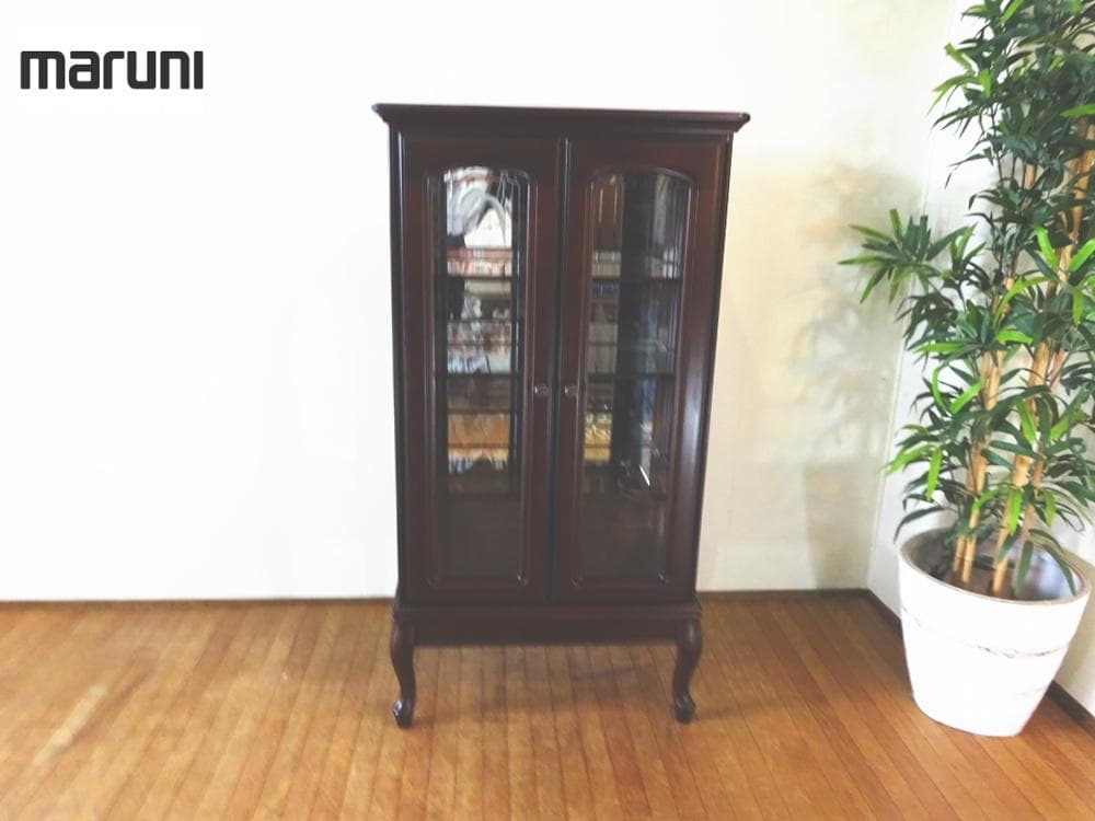 maruni/マルニ木工　ガラスキャビネット　飾り棚　カップボード　美品