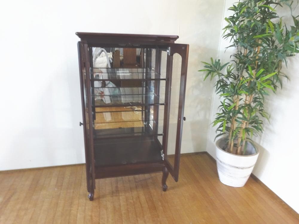 maruni/マルニ木工　ガラスキャビネット　飾り棚　カップボード　美品