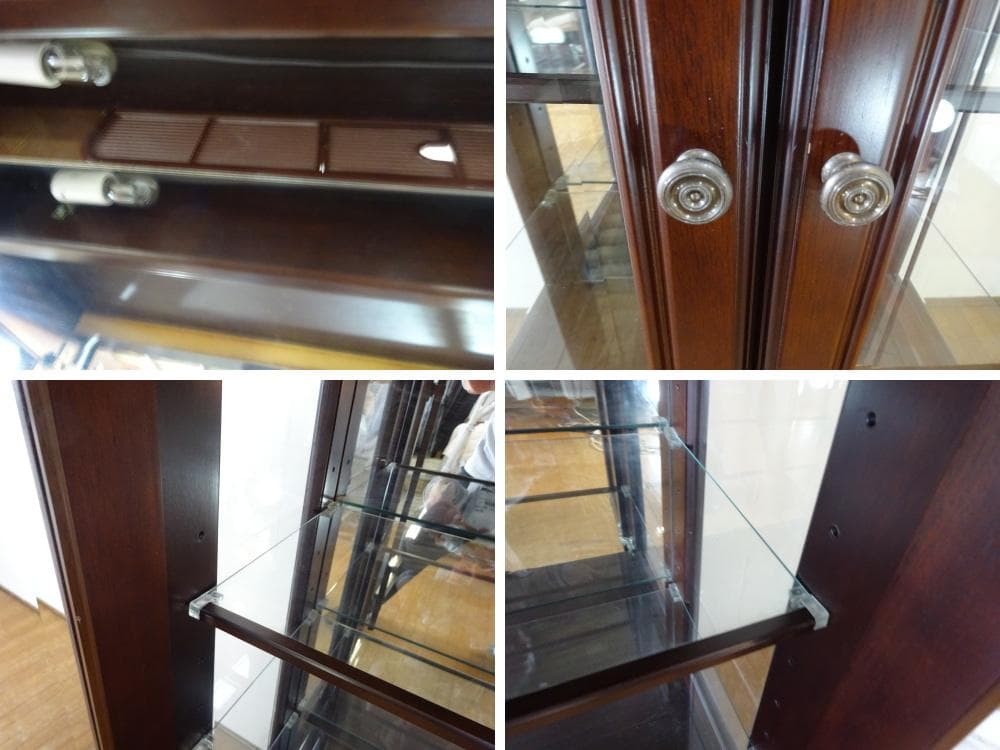 maruni/マルニ木工　ガラスキャビネット　飾り棚　カップボード　美品