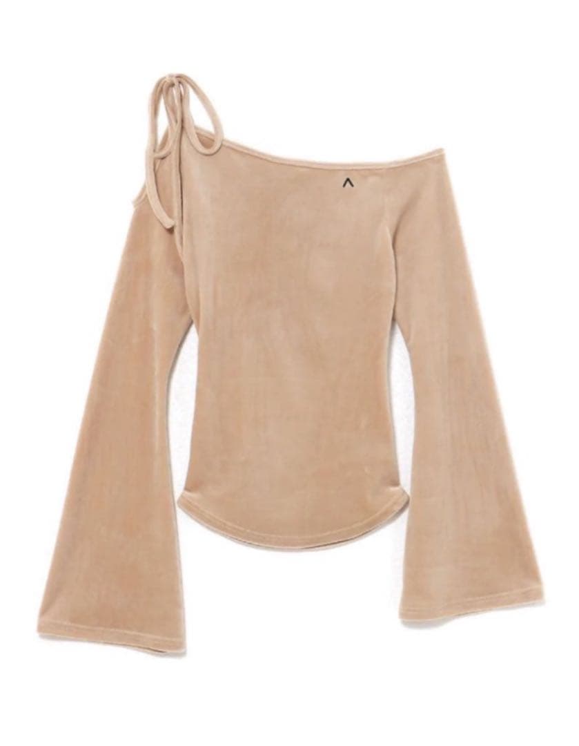 ANDMARY☆Ruth velour tops beige新品未使用タグ付き