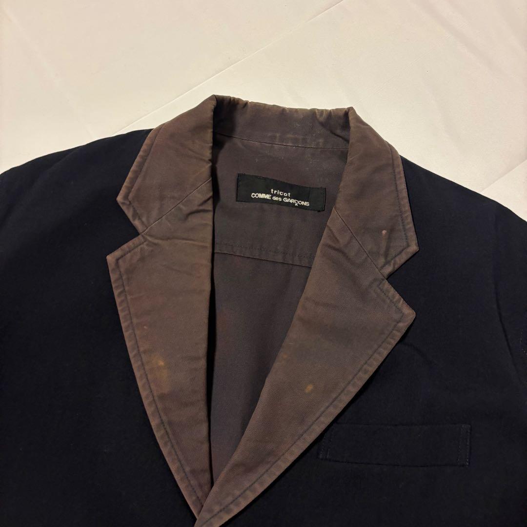 COMME des GARÇONS リバーシブル　テーラードジャケット ネイビー
