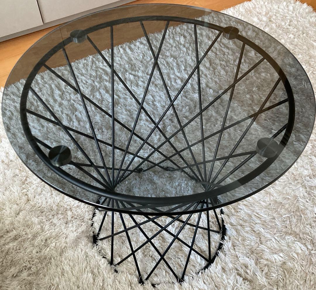 マーリア サイドテーブル ブラック×ブラック φ500