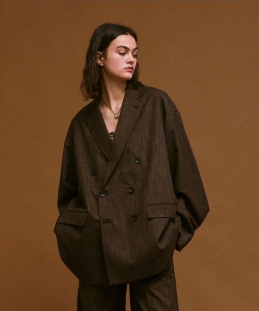 soerte オーバーサイズダブルブレストジャケット サイズ2 ブラウン系その他