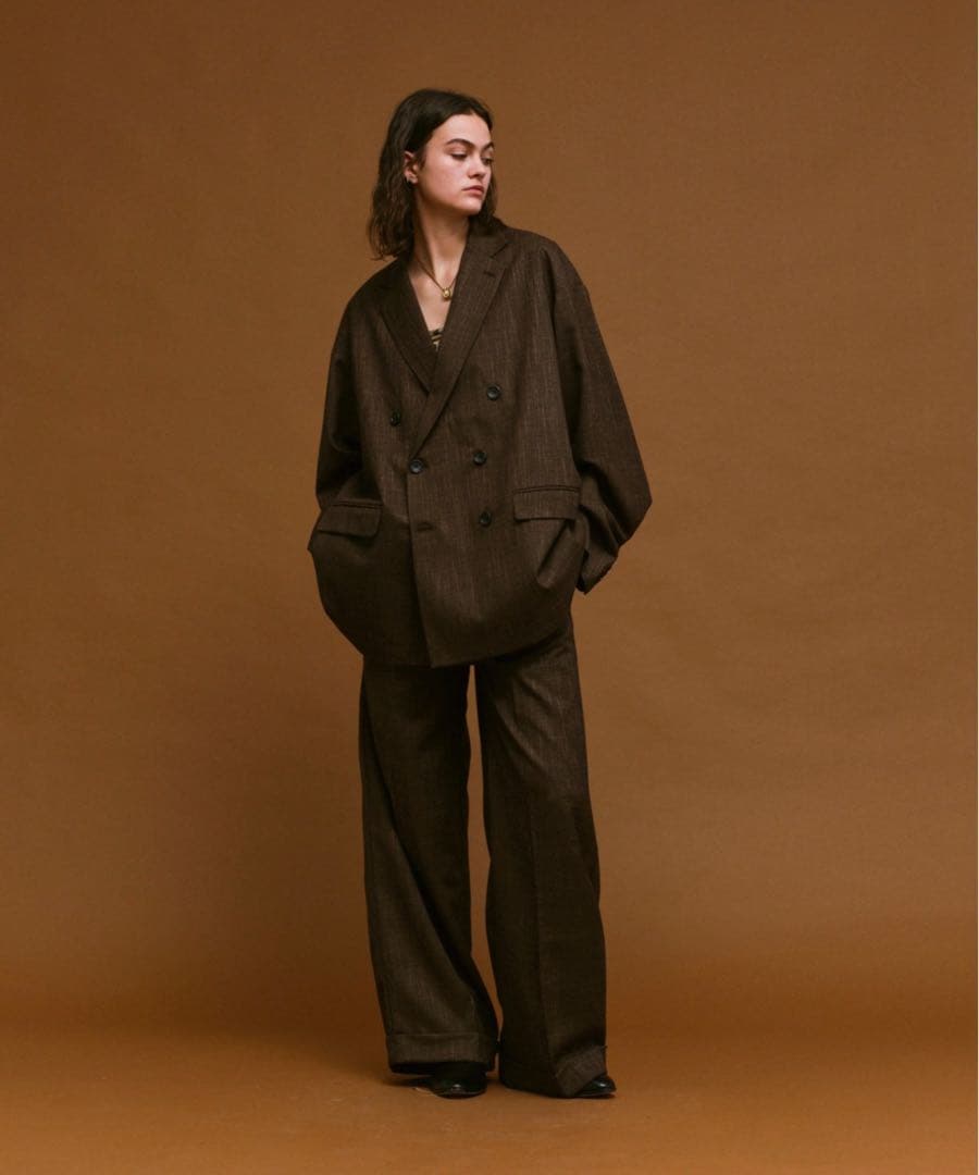 soerte オーバーサイズダブルブレストジャケット サイズ2 ブラウン系その他