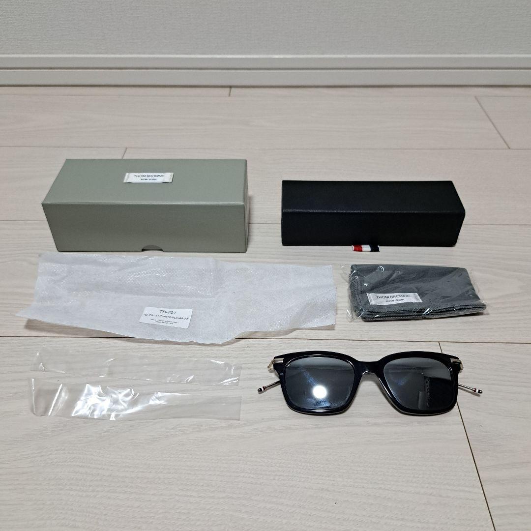 定価 5万円 超美品 THOM BROWNE TB-701 サングラス