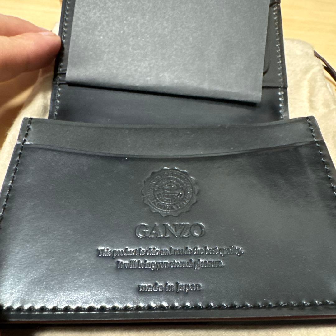 【未使用品】 GANZO SHELL CORDOVAN 2 名刺入れ ブラック