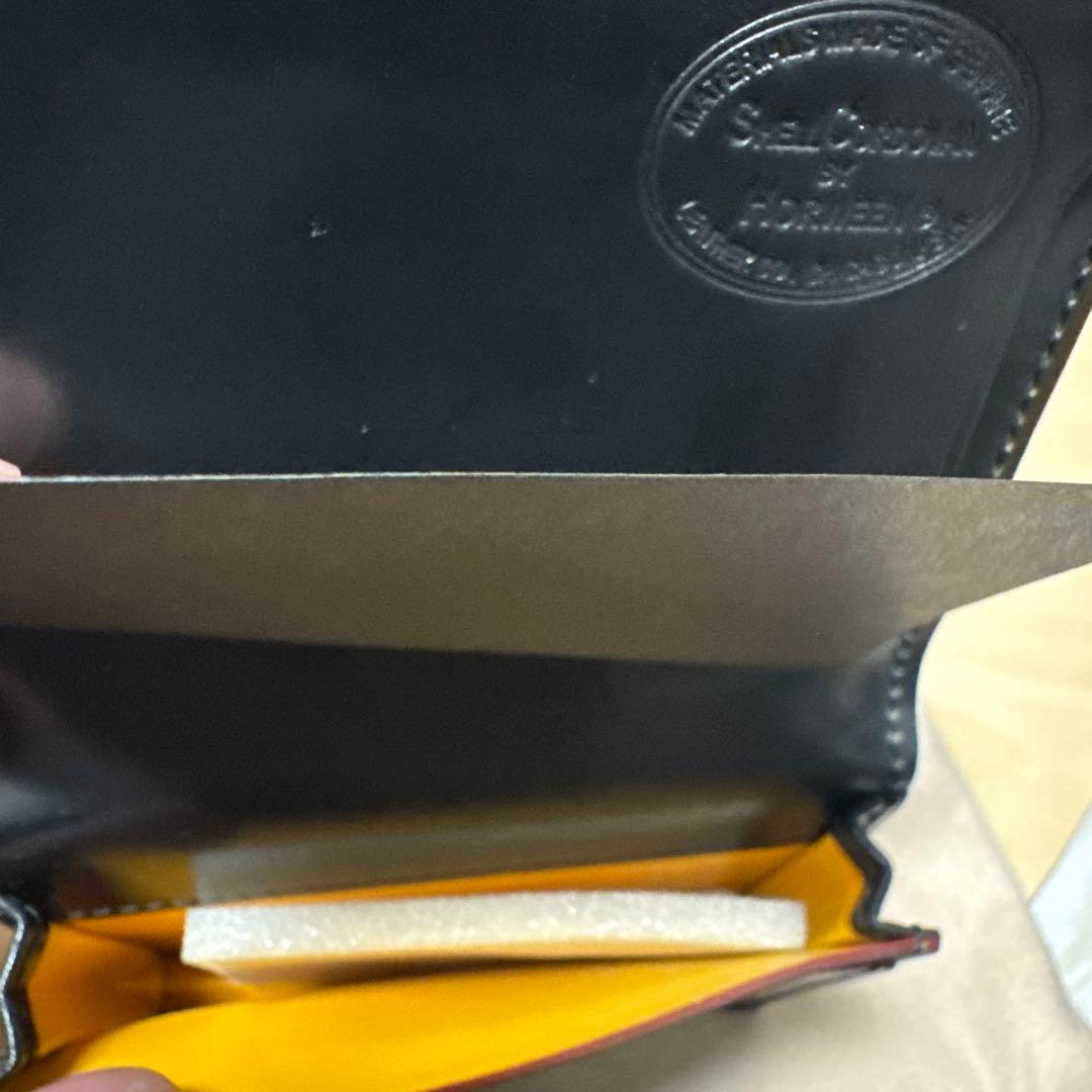 【未使用品】 GANZO SHELL CORDOVAN 2 名刺入れ ブラック