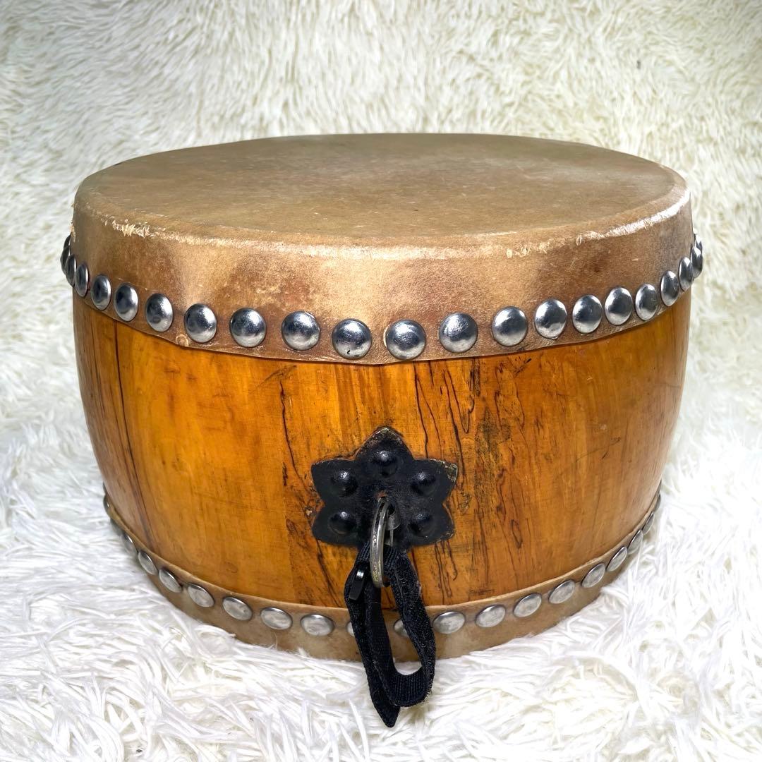 【最終値引き】和太鼓 木製　バチ付き