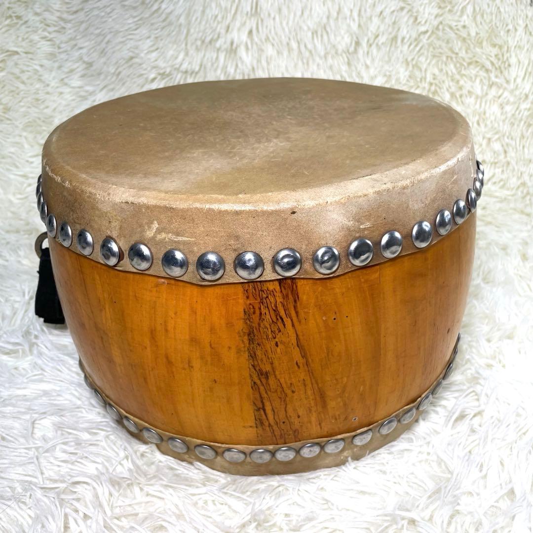 【最終値引き】和太鼓 木製　バチ付き