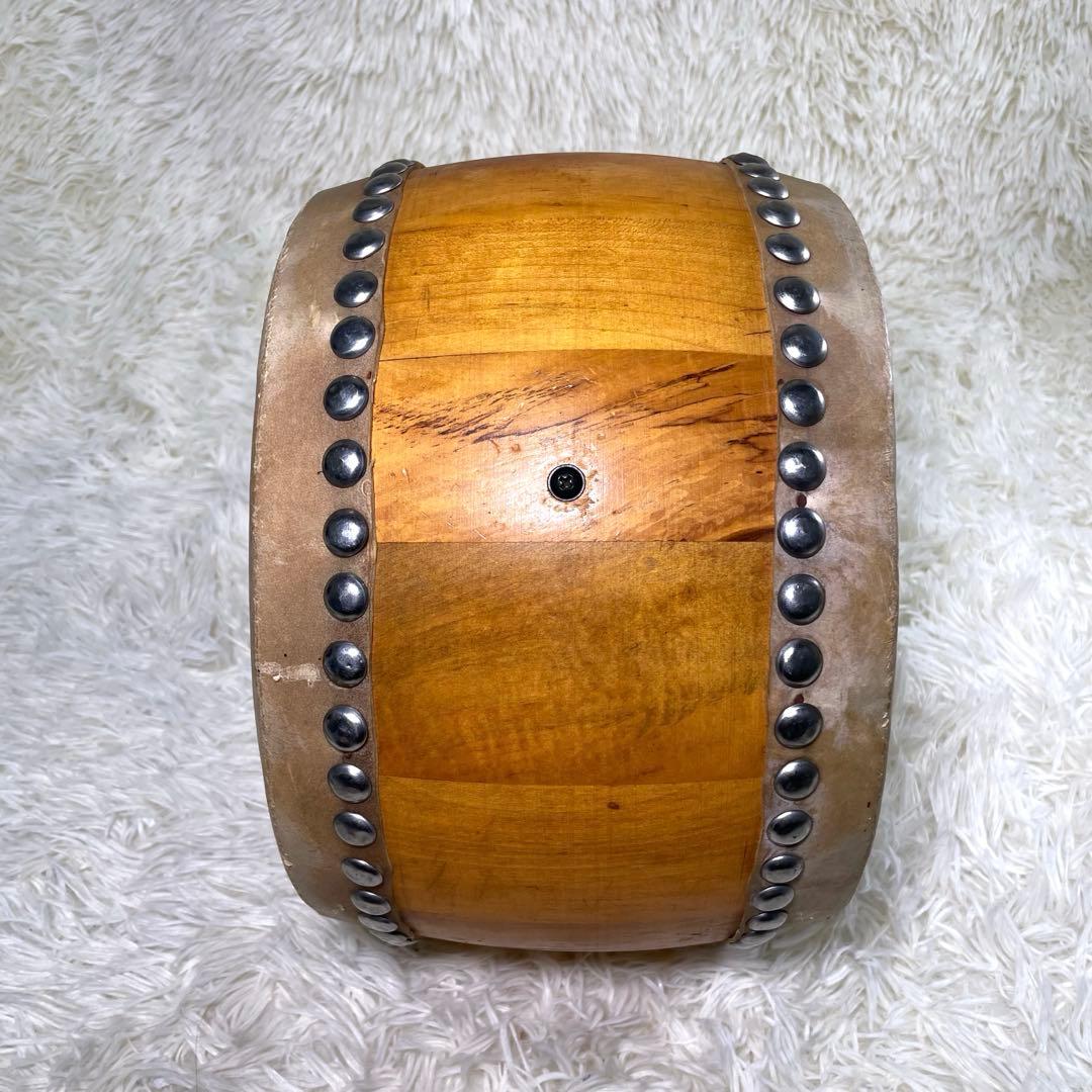 【最終値引き】和太鼓 木製　バチ付き