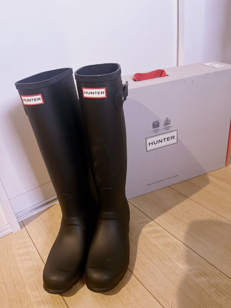 HUNTER レインブーツ　ブラック　ブーツ　25cm
