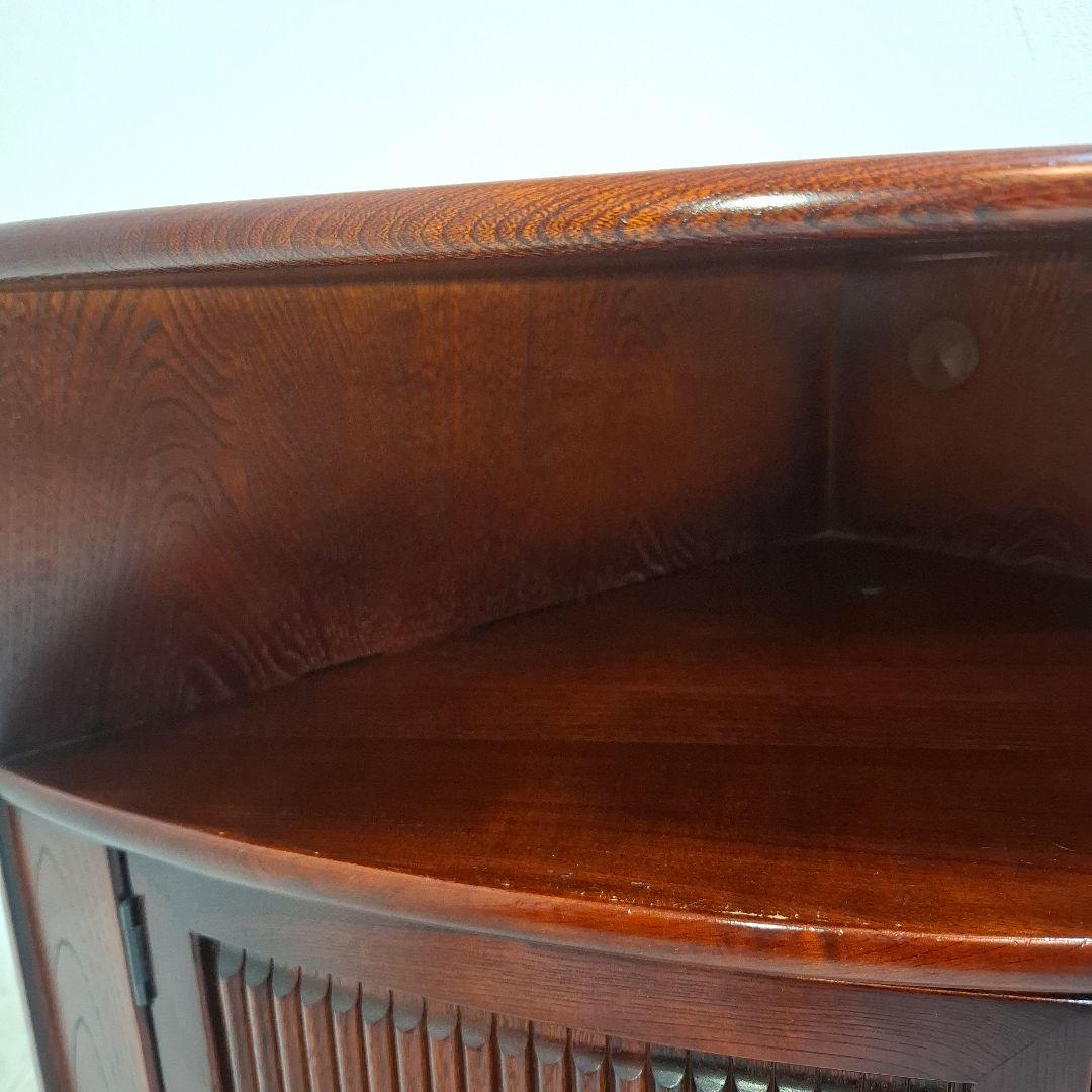 【希少】カリモク家具 テレビ台 三角コーナー 昭和 レトロ キャスター付き