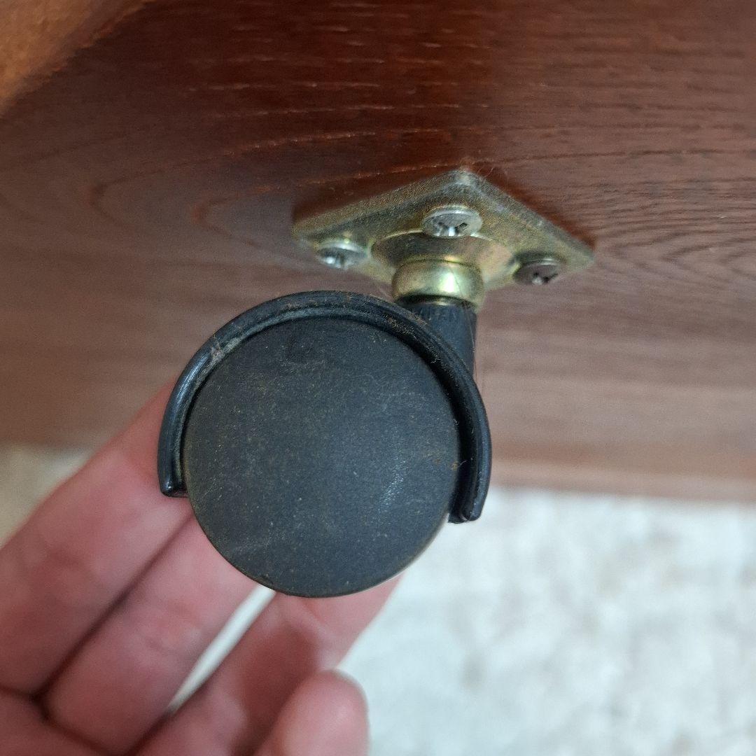 【希少】カリモク家具 テレビ台 三角コーナー 昭和 レトロ キャスター付き