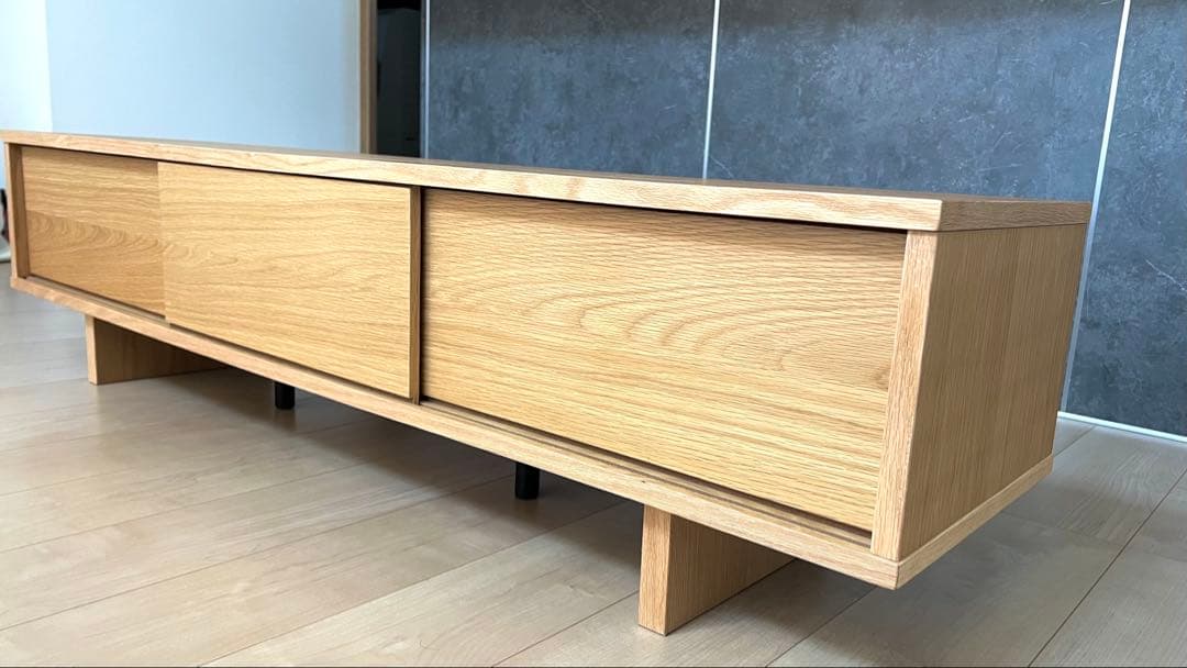 無印良品 オーク材 ＡＶラック テレビボード 薄型 150cm<廃盤品>