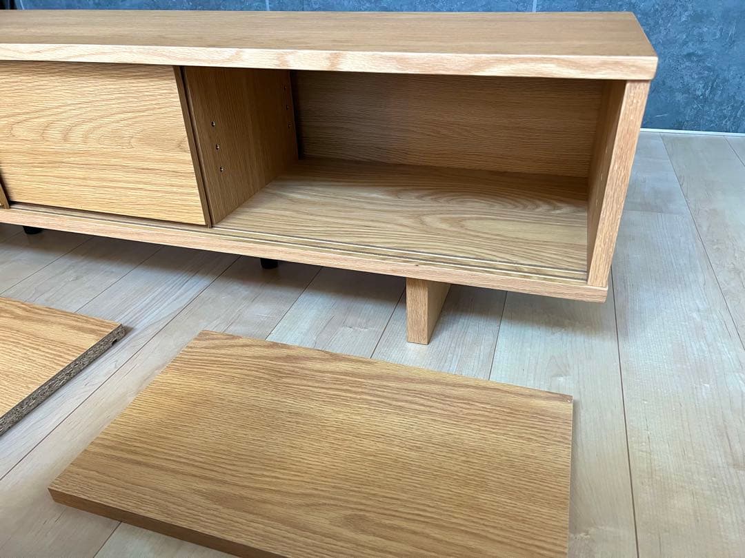 無印良品 オーク材 ＡＶラック テレビボード 薄型 150cm<廃盤品>