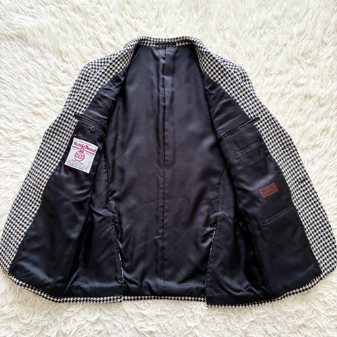 【希少✨千鳥格子柄／美品✨】ハリスツイード×Le Chic テーラードジャケット
