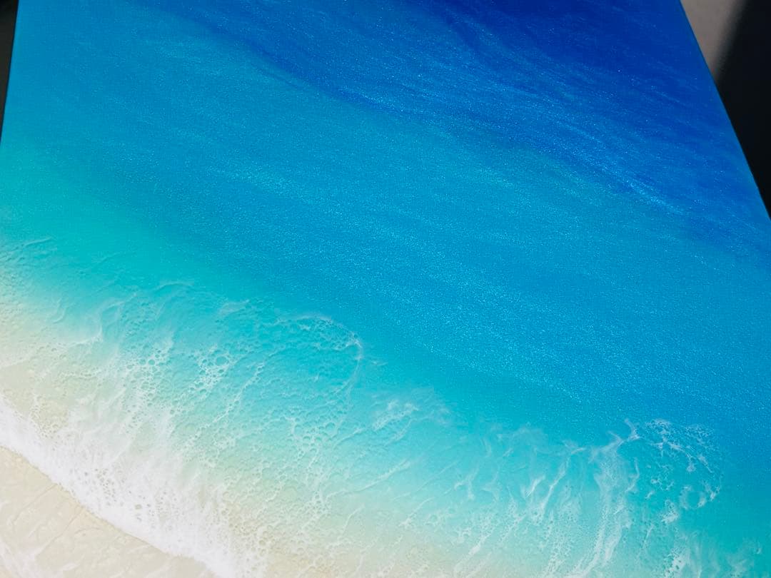 2025蓄光入りオーシャンレジンアートNo.6【A3パネル】