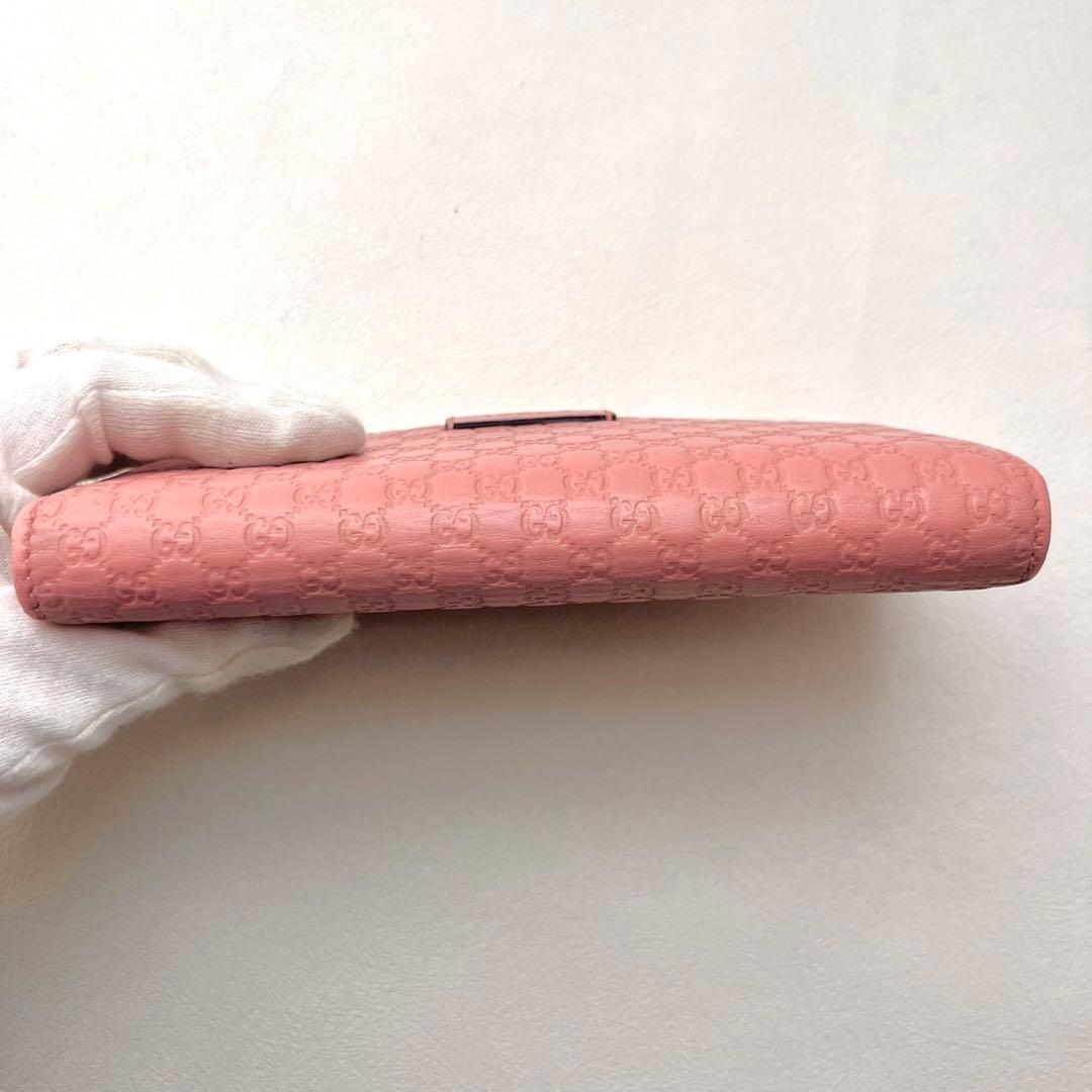 GUCCIグッチ 長財布 オーガナイザー マイクロシマ GG レザー0206-⑤