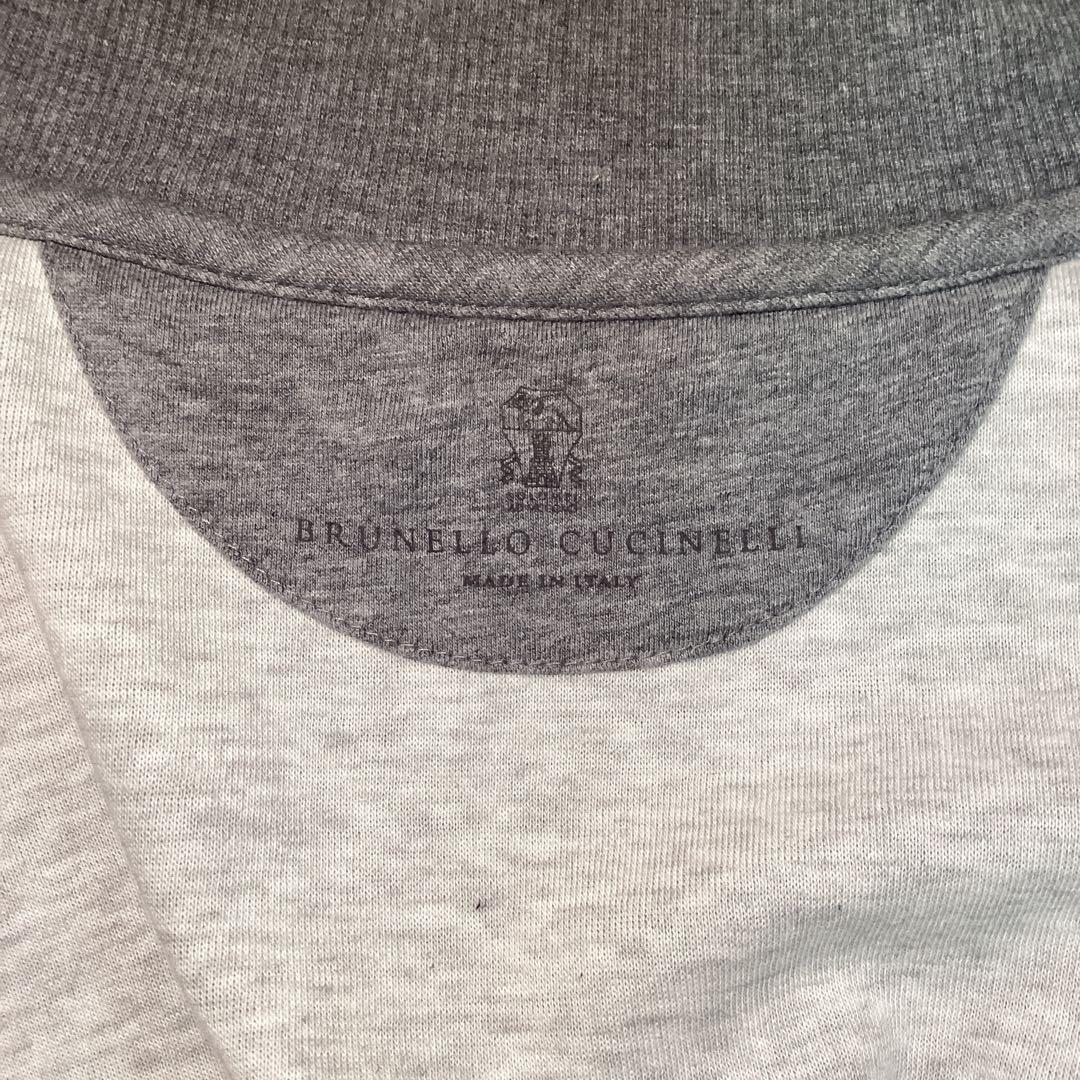 ブルネロ クチネリ　グレー ノースリーブ ベスト ダブルジッパー