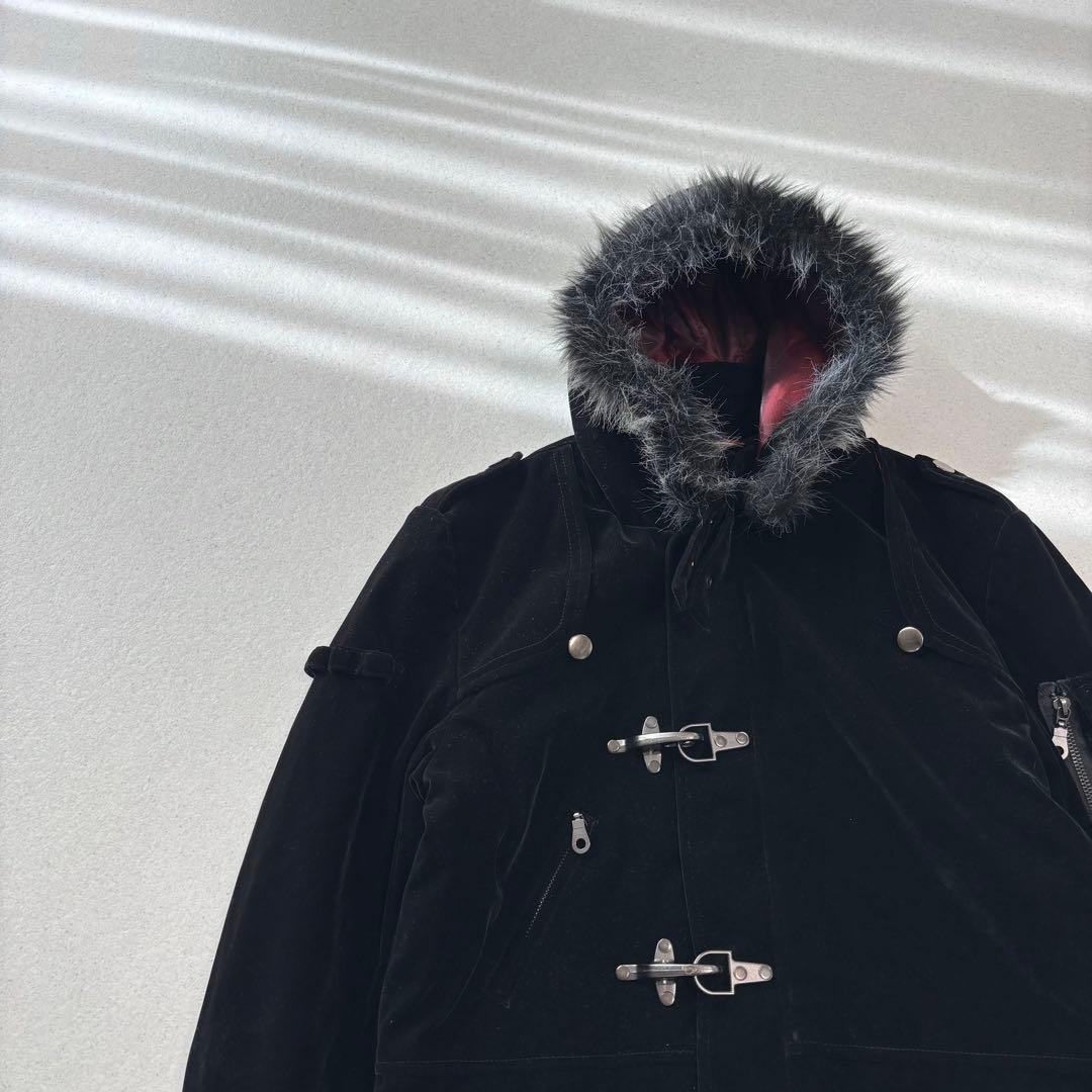 おっちきvelours fire men mods coat black