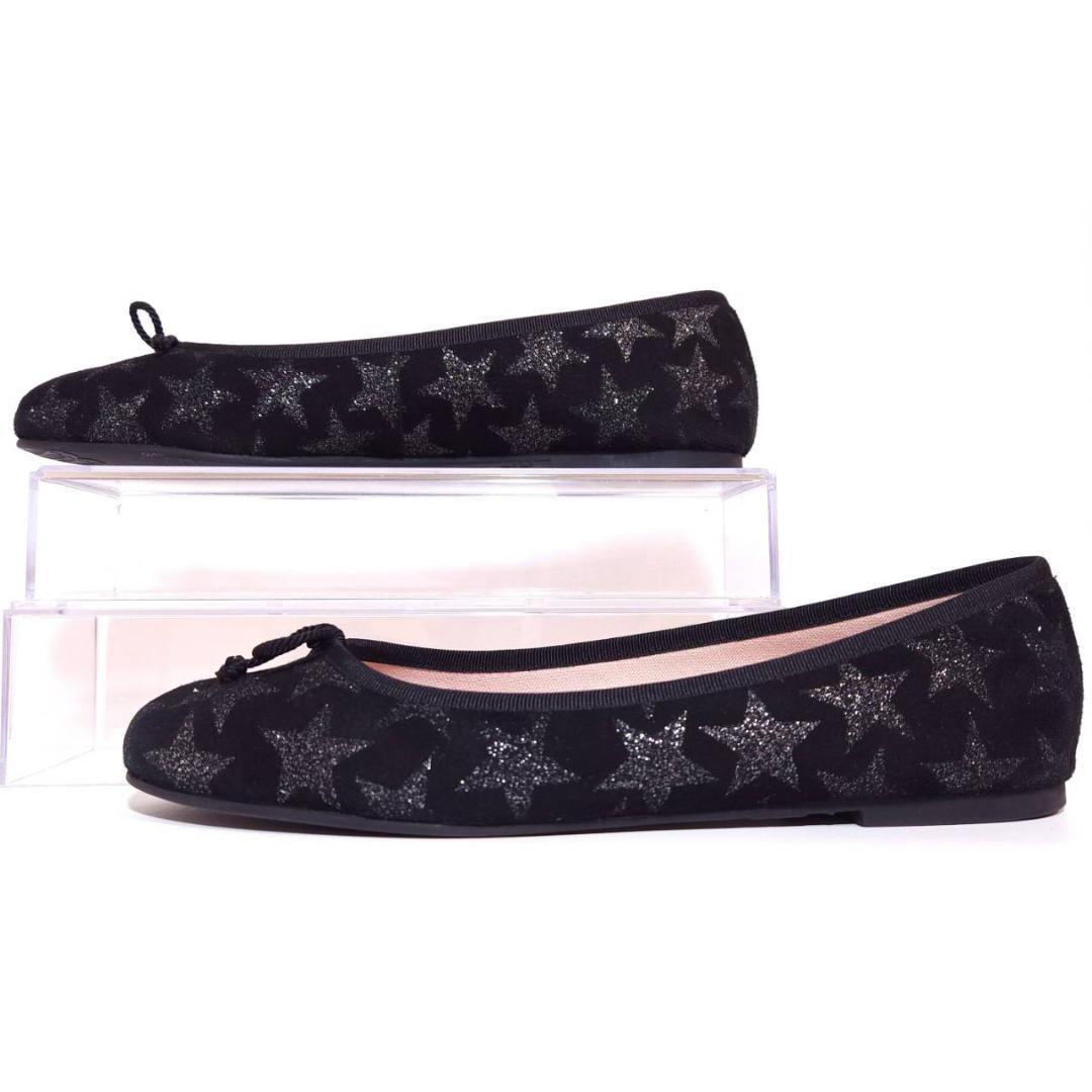 プリティバレリーナ　スター　リボン　フラットシューズ　ロザリオ